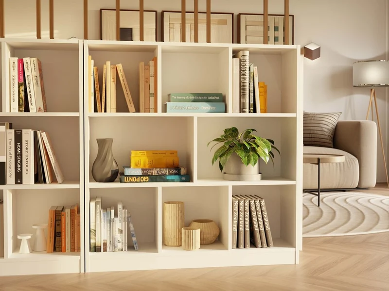 Offenes Bücherregal Fiesta 8P | Farbe: Eiche Artisan | Für Wohnzimmer, Büro und Arbeitszimmer | Ideal für Kinderzimmer, Teenager, Jugendzimmer