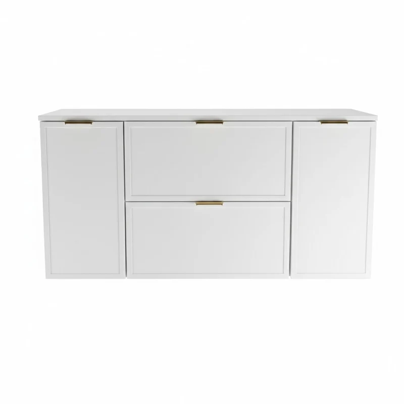 Waschtischunterschrank 120 cm mit 2 Türen und 2 Schubladen Roma - Weiß