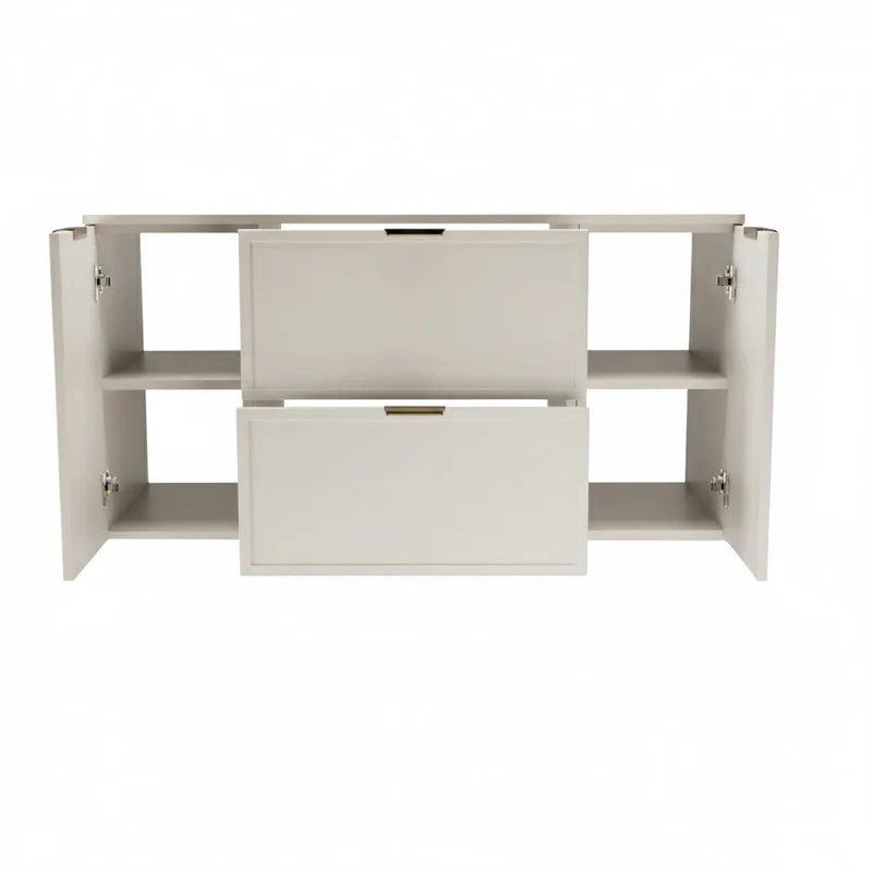 Waschtischunterschrank 120 cm mit 2 Türen und 2 Schubladen Roma - Weiß