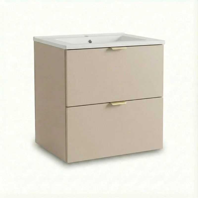 Waschtischunterschrank 60 cm mit Waschbecken Orio - Kaschmir