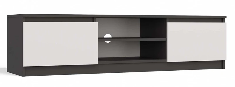 TV-SCHRANK 120 CM ANTHRAZIT-WEISS MALWA TV-TISCH FÜR DAS WOHNZIMMER
