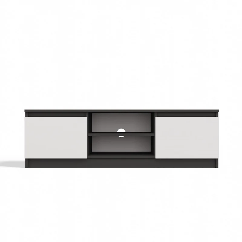 TV-SCHRANK 120 CM ANTHRAZIT-WEISS MALWA TV-TISCH FÜR DAS WOHNZIMMER