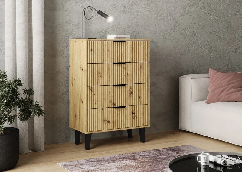 Kommode Scandi 4S SLIM EICHE ARTISAN
