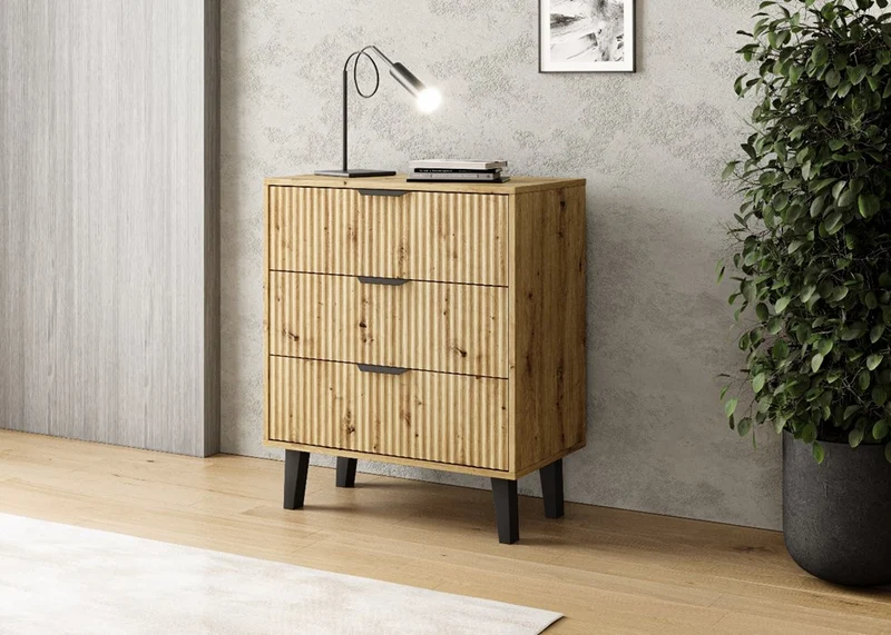 Kommode Scandi 3S SLIM EICHE ARTISAN