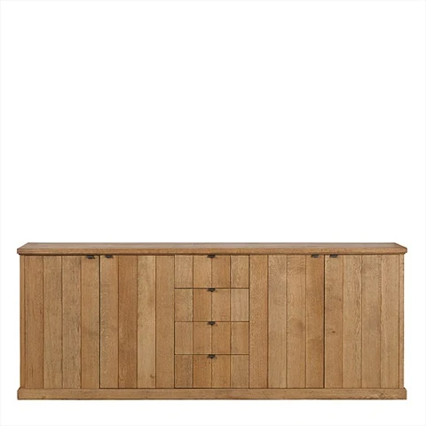 Sideboard / Anrichte aus Eichenholz massiv mit vier Schubladen und vier Türen