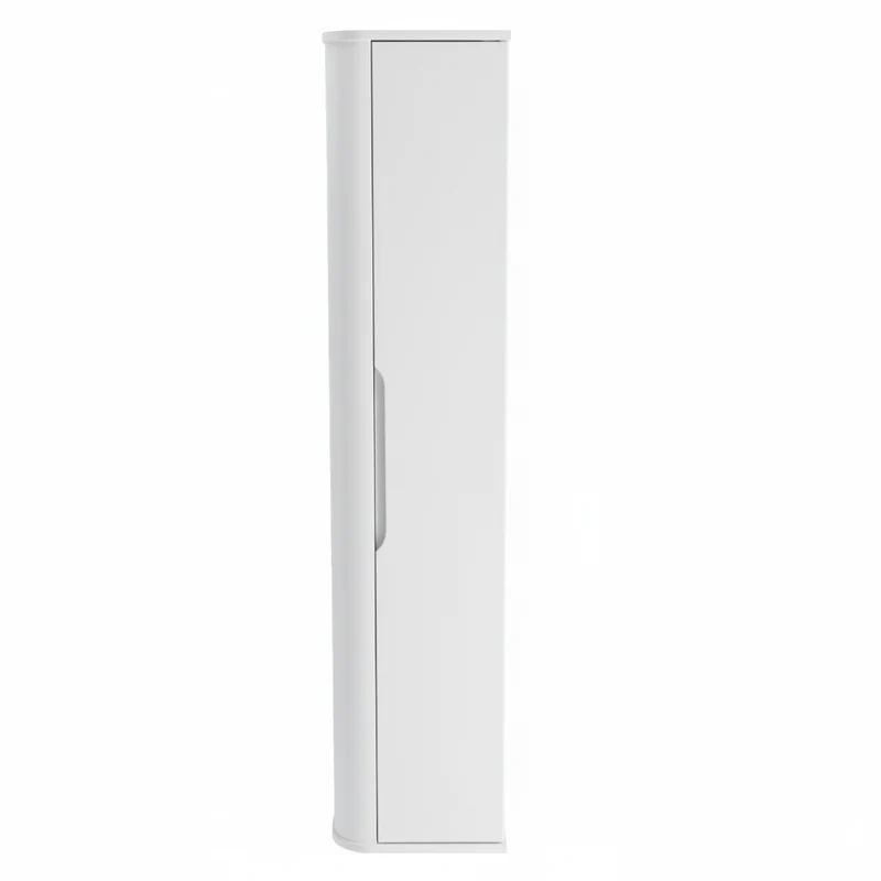 Bad Hochschrank 160 cm abgerundet Luma - Weiß