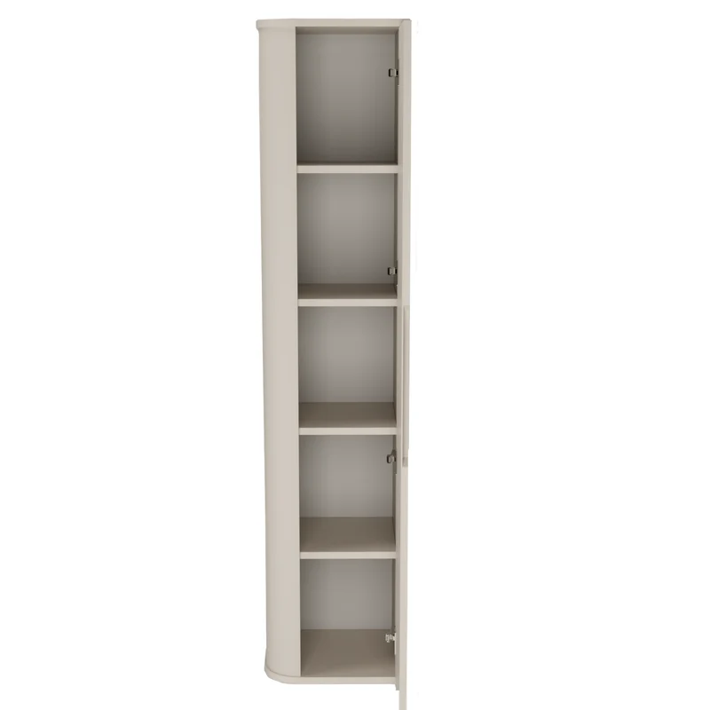 Bad Hochschrank 160 cm abgerundet Luma - Kaschmir