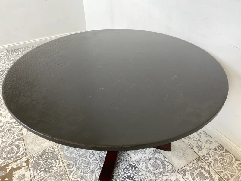 WMK Formschöner skandinavischer Designercouchtisch Falcon von Sigurd Ressel für Vatne Møbler mit seltener Tischplatte aus Schiefer