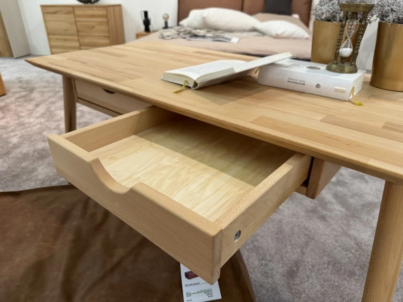Schreibtisch Eiche massiv, Tisch Holz Eiche, Länge 120 cm