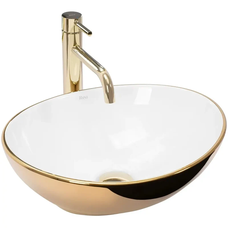 Waschtisch 40 cm Sofia - Golden/Weiß