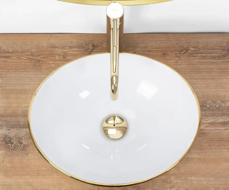 Waschtisch 40 cm Sofia - Golden/Weiß