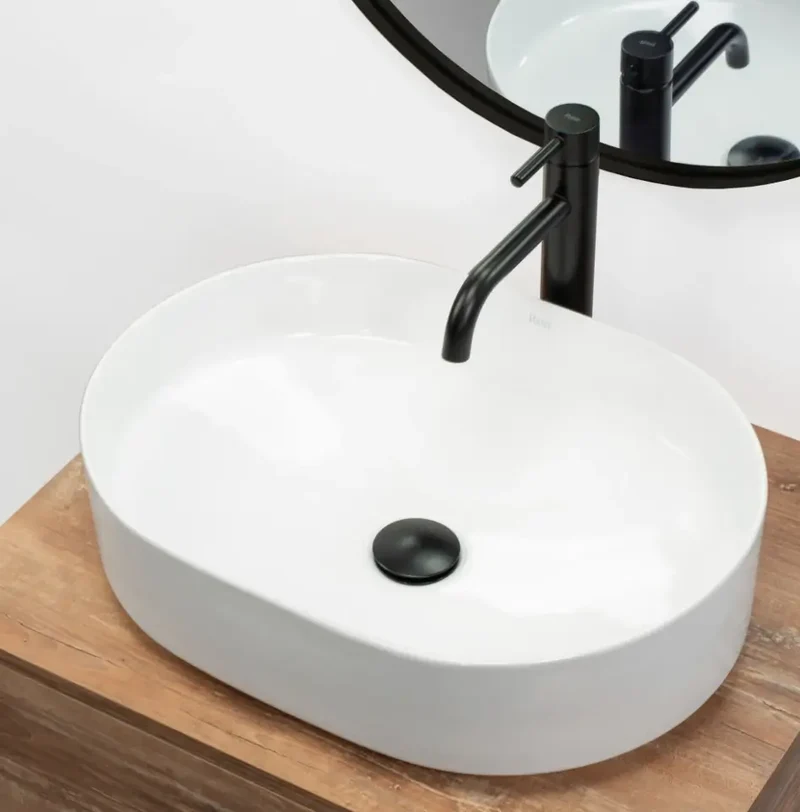 Aufsatzwaschbecken 60 cm Nadia - Weiße Keramik