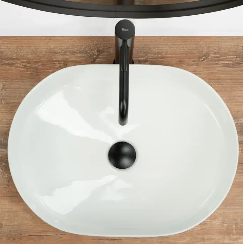 Aufsatzwaschbecken 60 cm Nadia - Weiße Keramik