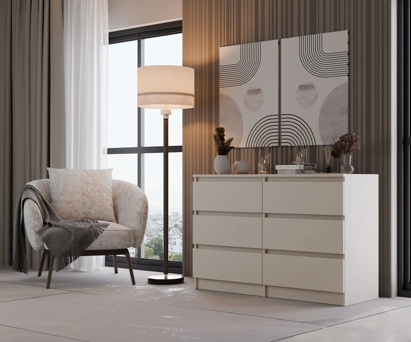 KOMMODE MALWA M6 120 - KASCHMIRBEIGE