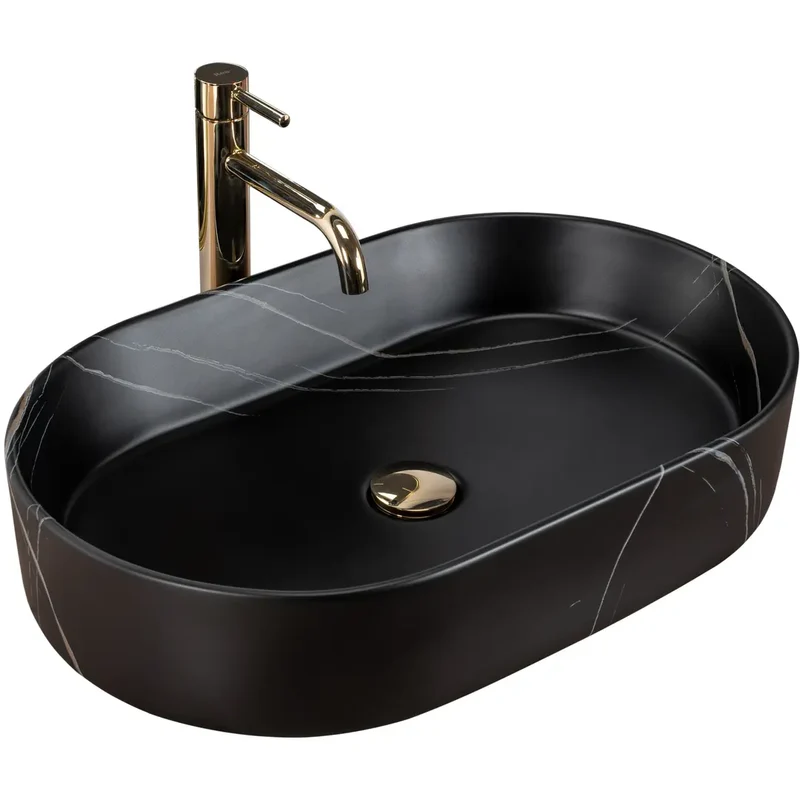 Badmöbel-Set: 80 cm Schrank mit Aufsatzwaschbecken Willy - Weiß