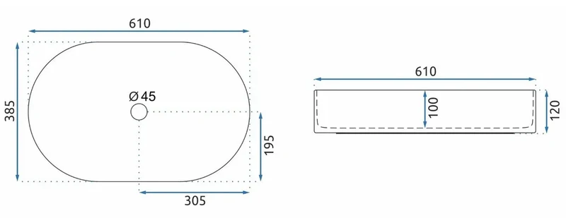 Badmöbel-Set: 80 cm Schrank mit Aufsatzwaschbecken Willy - Kaschmir