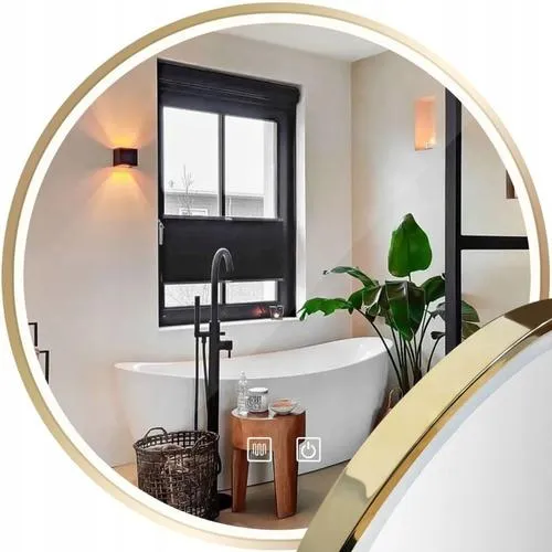 LED-Wandspiegel MMJ gebürstetes Gold - 60 cm