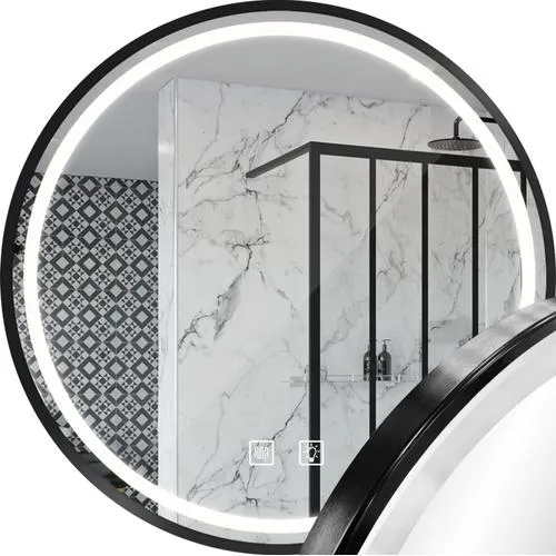 LED-Wandspiegel MMJ 60 cm - Schwarz