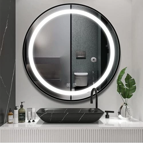 LED-Wandspiegel MMJ 60 cm - Schwarz