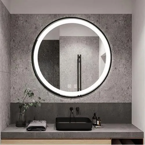 LED-Wandspiegel MMJ 60 cm - Schwarz