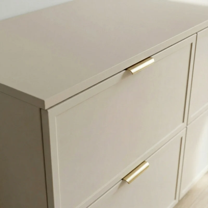 Waschtischunterschrank 100 cm mit Wäschekorb Roma - Kaschmir