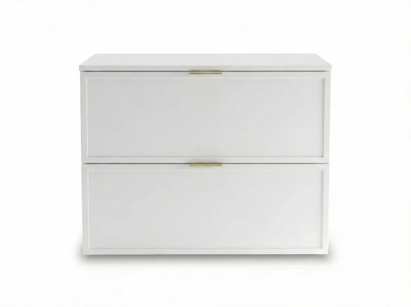 Waschtischunterschrank mit 2 Schubladen 80 cm Roma - Weiß