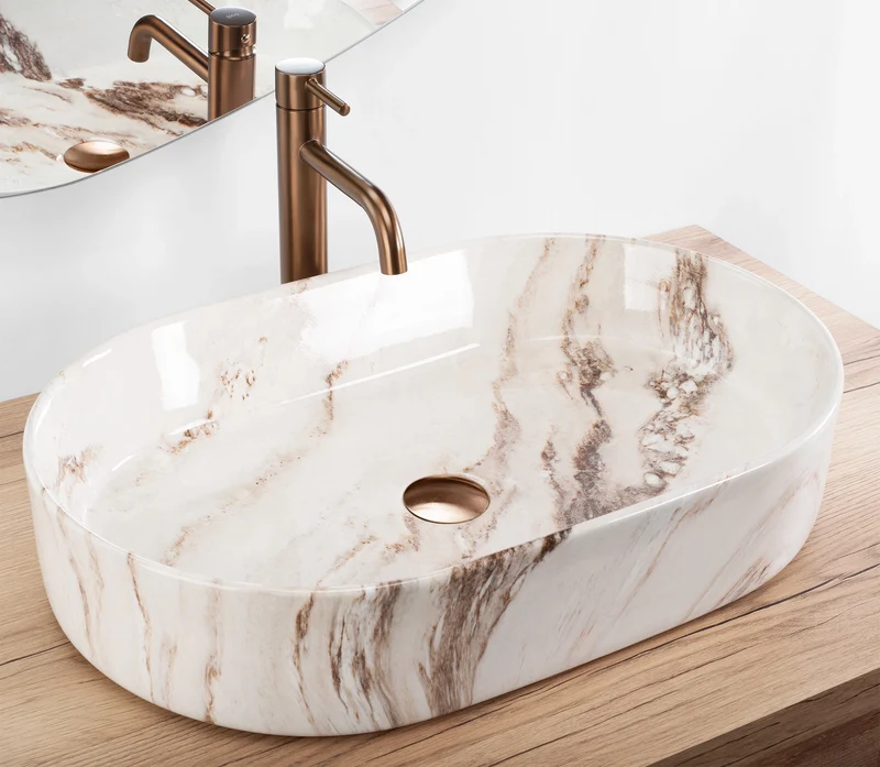Aufsatzwaschbecken 60 cm Nadia - Marrone