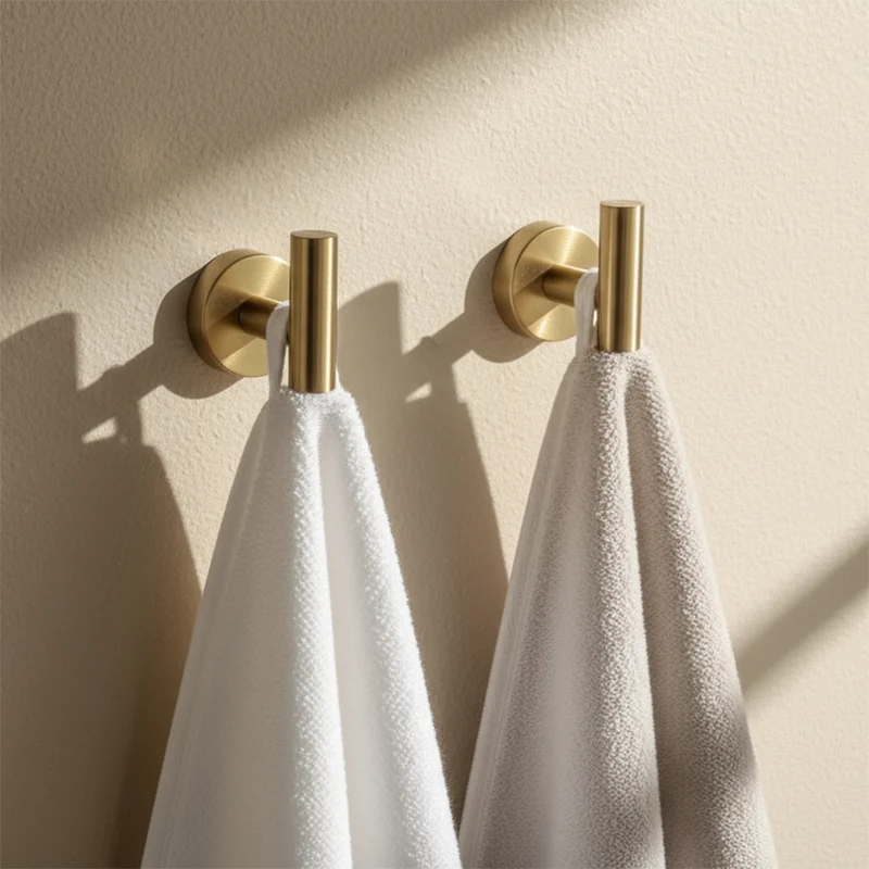 Badezimmer-Haken-Set Ari - gebürstetes Gold