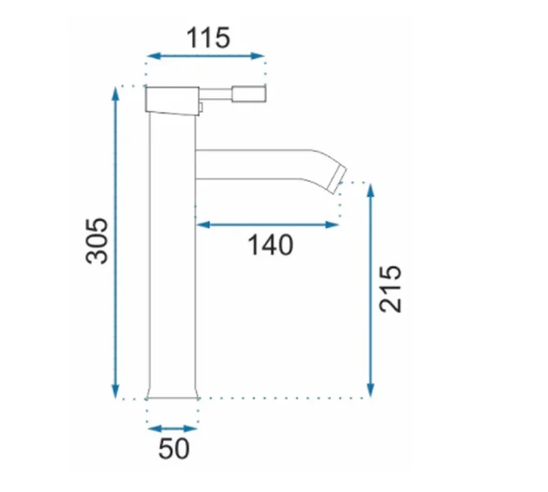 Hohe Waschtischbatterie Graf - Schwarz
