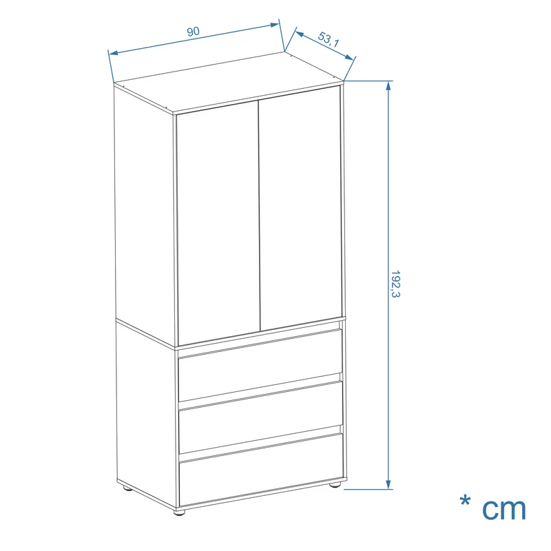 Wardrobe CUBE 90S