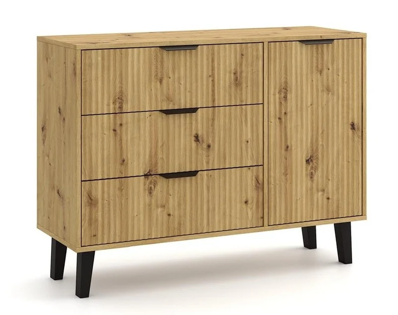 Scandi 1D3S SLIM Kommode Eiche ARTISAN