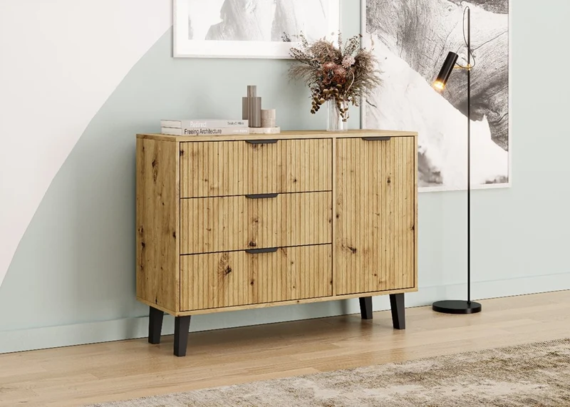 Scandi 1D3S SLIM Kommode Eiche ARTISAN
