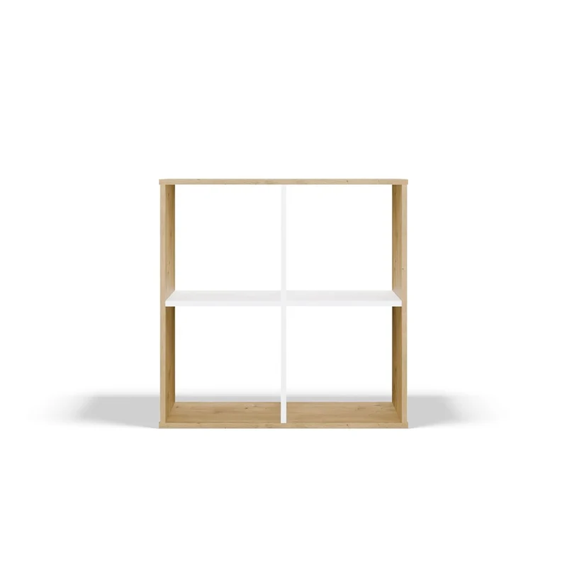 REGALE MALAX 2X2 | 4 FÄCHER DĄB ARTISAN/WEISS | 74X75X30 CM | WOHNZIMMER