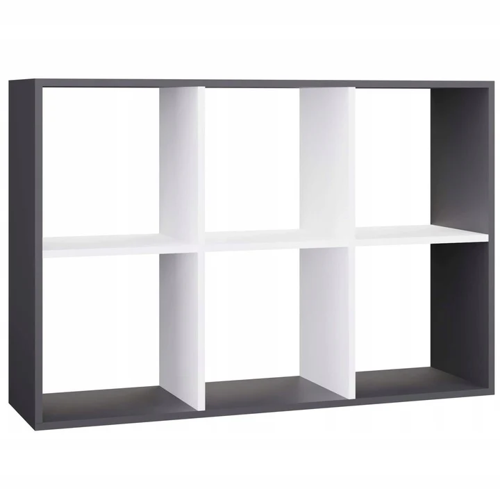 REGALE MALAX 2X3 | 6 FÄCHER ANTHRAZIT/WEISS | 110X75X30 CM | KINDERZIMMER
