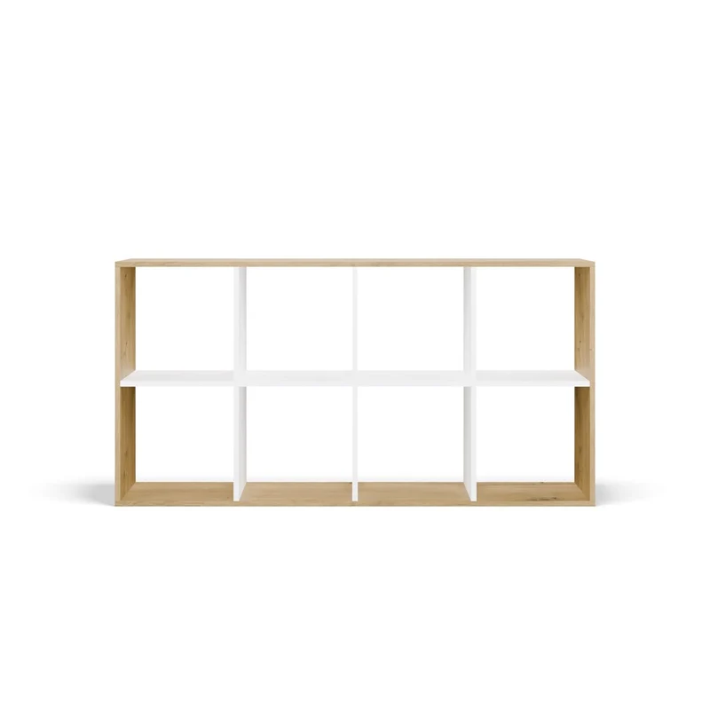 KOMMODE MALAX 2X4 | 8 FÄCHER EICHE ARTISAN/WEISS | 147x75x30 CM | BÜRO/KINDERZIMMER