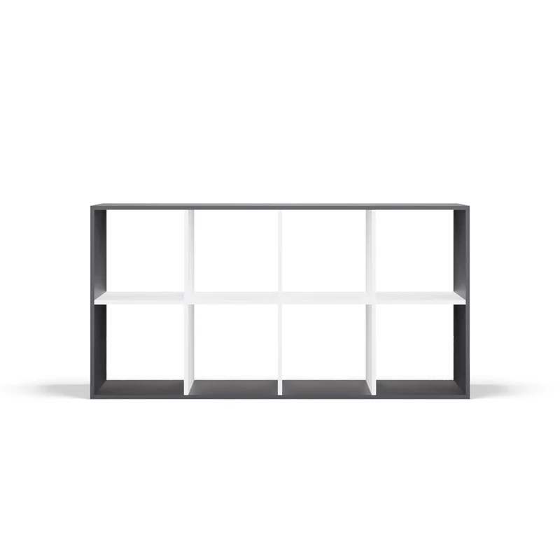 REGAL MALAX 2X4 | 6 FÄCHER EICHE ARTISAN/WEISS | 110x75x30 CM | KINDERZIMMER/BÜRO