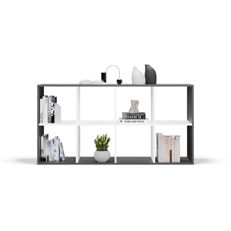 REGAL MALAX 2X4 | 6 FÄCHER EICHE ARTISAN/WEISS | 110x75x30 CM | KINDERZIMMER/BÜRO