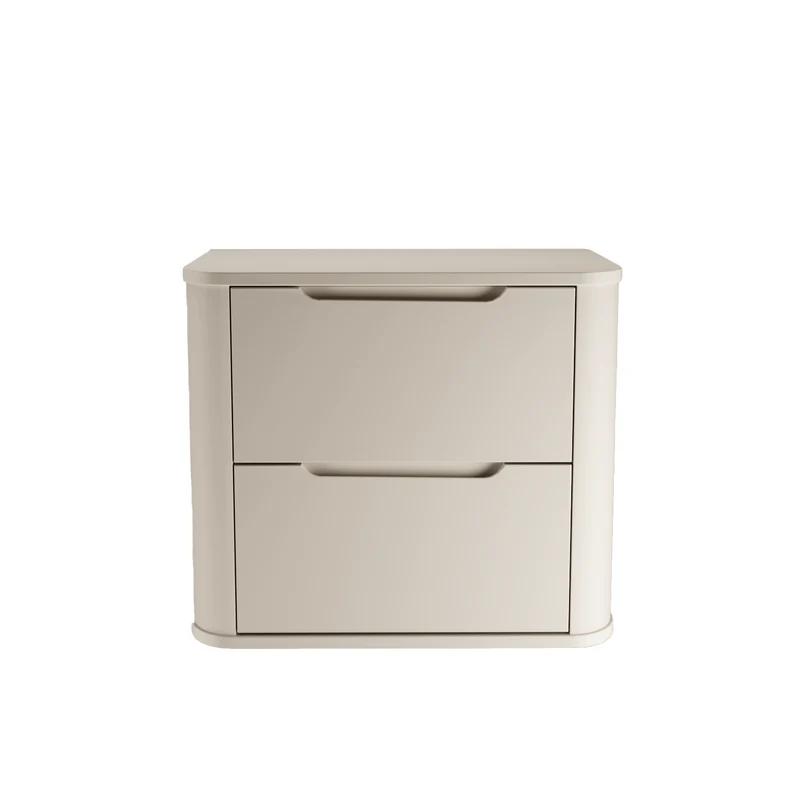 Waschtischunterschrank 60 cm mit 2 Schubladen, abgerundet Luma - Kaschmir