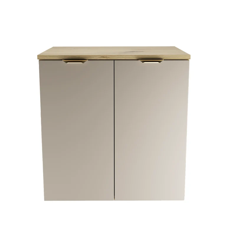 Waschtischunterschrank mit Türen 60 cm Orio - Kaschmir/Eiche artisan