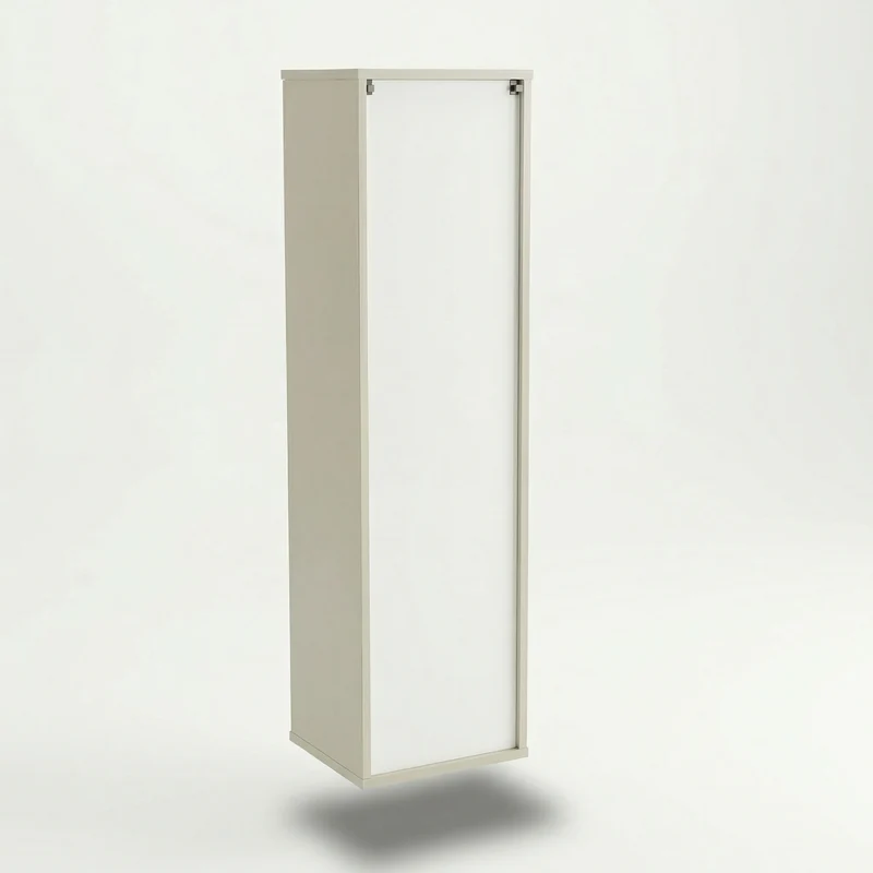 Bad Hochschrank 130 cm abgerundet Selvea - Kaschmir