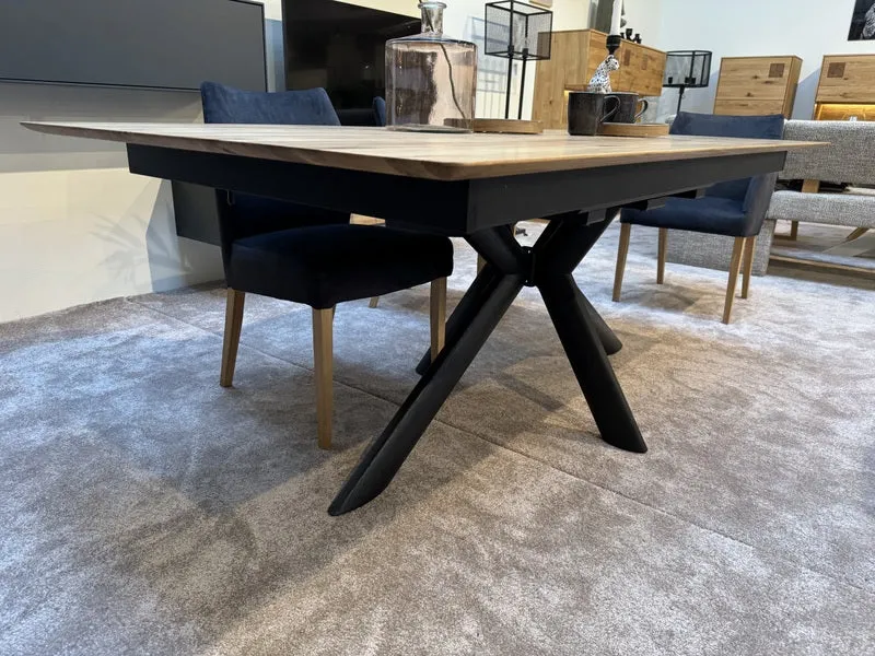 Esstisch ausziehbar Eiche massiv, Tisch ausziehbar Eiche,, ausziehbarer Tisch Eiche, Länge 160-245 cm