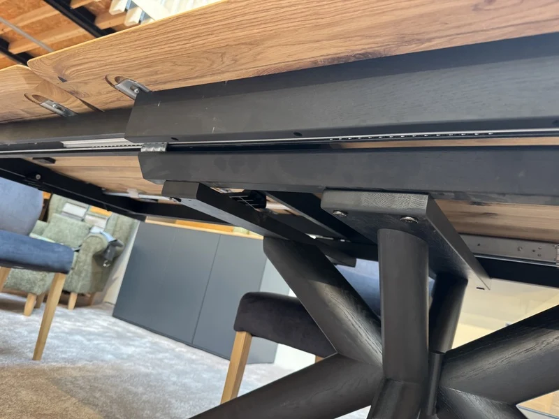 Esstisch ausziehbar Eiche massiv, Tisch ausziehbar Eiche,, ausziehbarer Tisch Eiche, Länge 160-245 cm