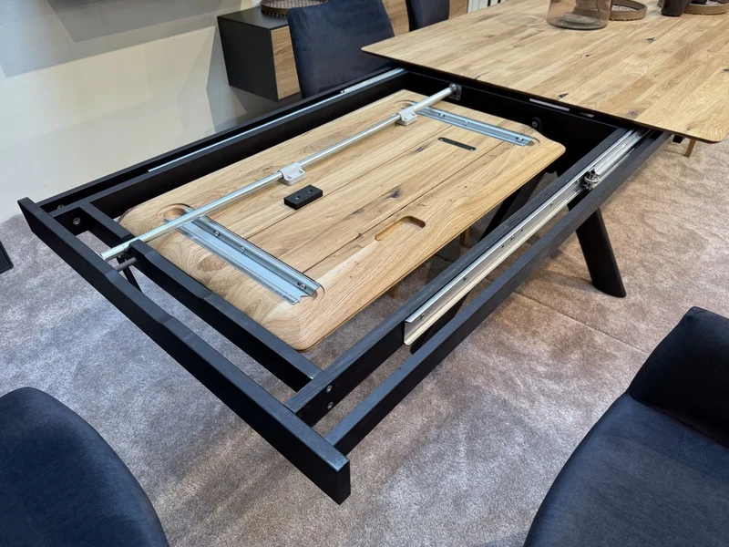 Esstisch ausziehbar Eiche massiv, Tisch ausziehbar Eiche,, ausziehbarer Tisch Eiche, Länge 160-245 cm