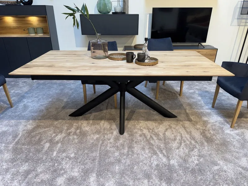 Esstisch ausziehbar Eiche massiv, Tisch ausziehbar Eiche,, ausziehbarer Tisch Eiche, Länge 160-245 cm
