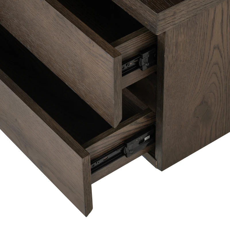 TV Schrank braun, Fernsehschrank braun, Fernsehwand Eiche furniert, Maße 220 x 176 cm