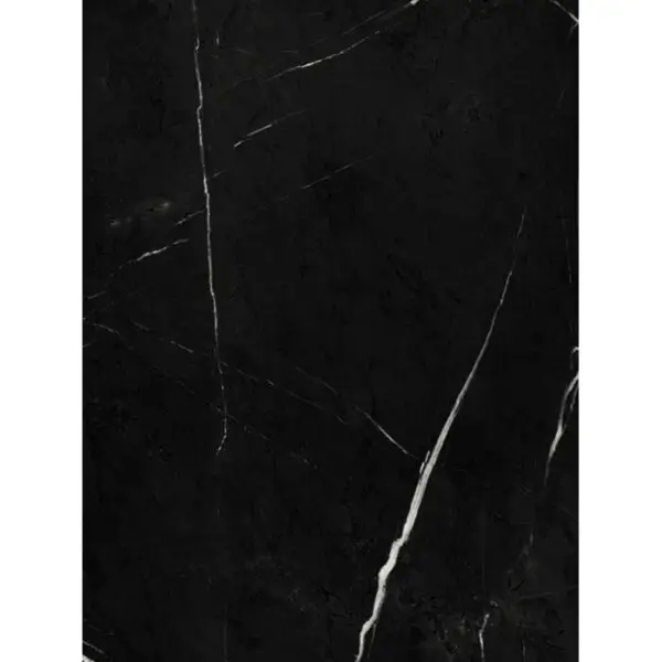 Waschtischunterschrank 100 cm mit 2 Regal, glatte Fronten Belino - Kaschmir/Marmor Schwarz
