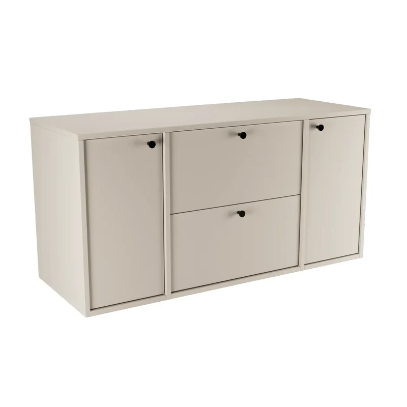 Waschtischunterschrank 120 cm mit 2 Türen und 2 Schubladen Belino - Kaschmir