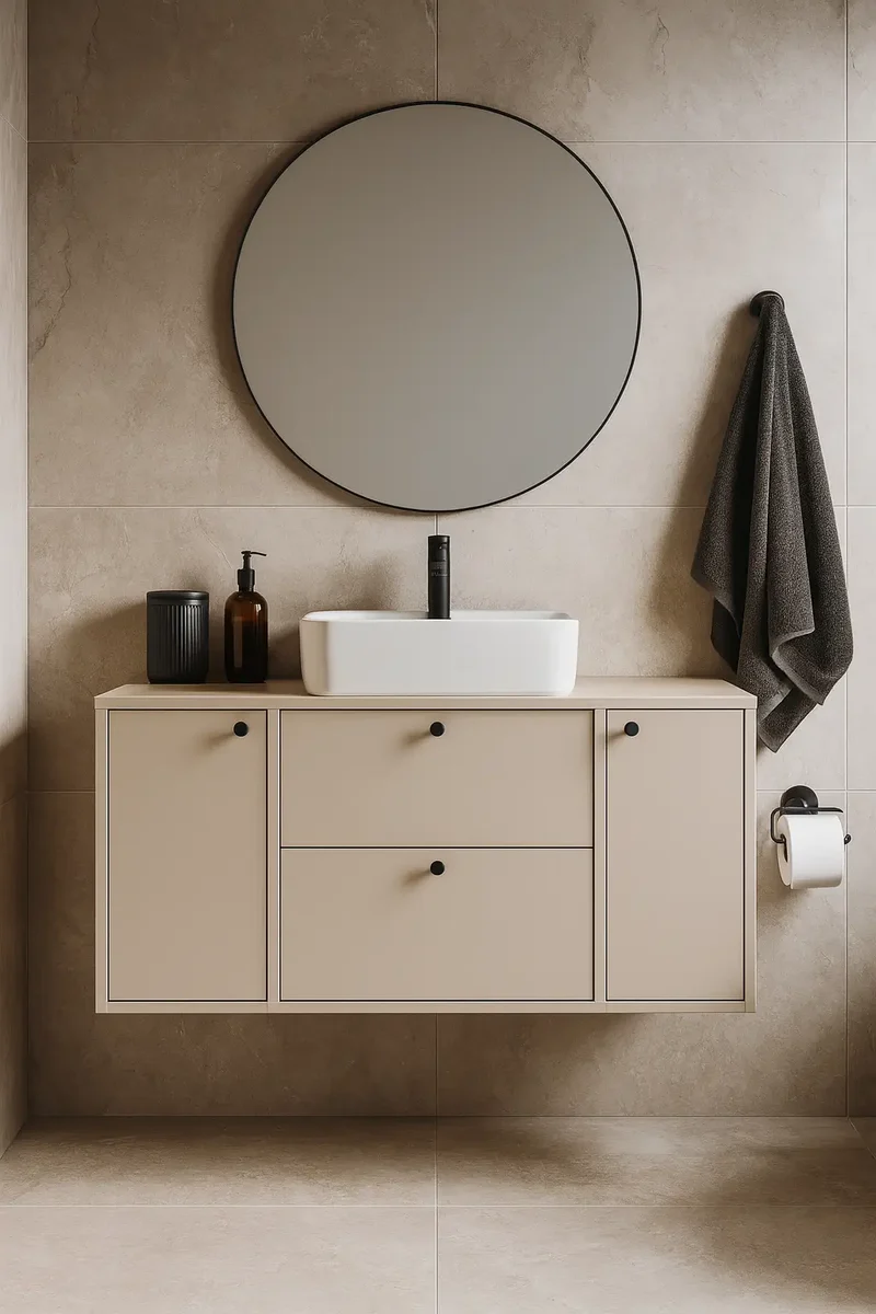 Waschtischunterschrank 120 cm mit 2 Türen und 2 Schubladen Belino - Kaschmir
