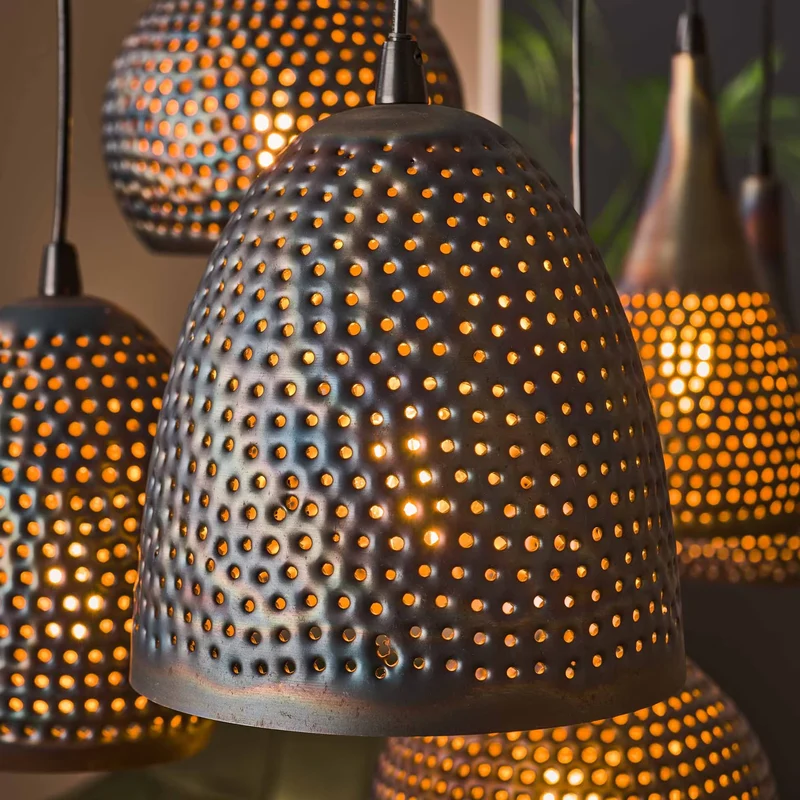 Pendelleuchte Metall Industriedesign, Hängelampe Metall, Breite 90 cm