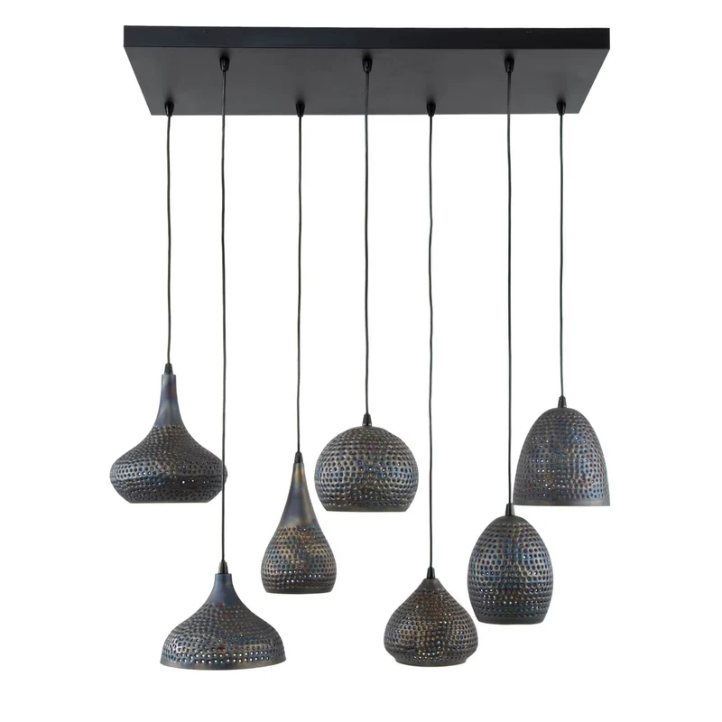 Pendelleuchte Metall Industriedesign, Hängelampe Metall, Breite 90 cm